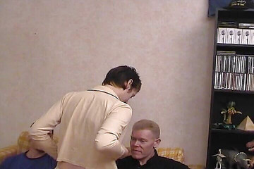 An Amazing Brunette From France Getting Destroyed by Two Horny Dudes 2