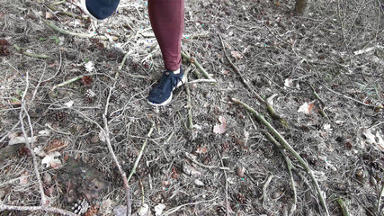 Naked Female Body in the Woods