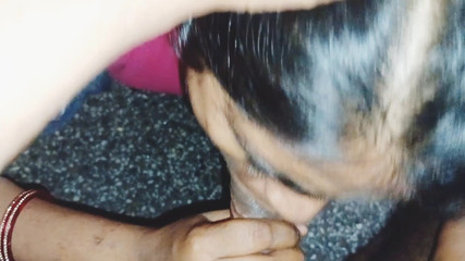 Cumshot in Mouth Indian Bhabhi Best Blowjob Deep Throat Sucking Big Black Dick