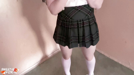 Stepsister deepthroat and fuck on the balcony - skipped class