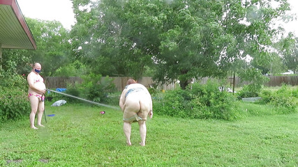 Sissy Slut & Mistress V Hose Play 2