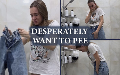 Desperately Pissing in Jeans