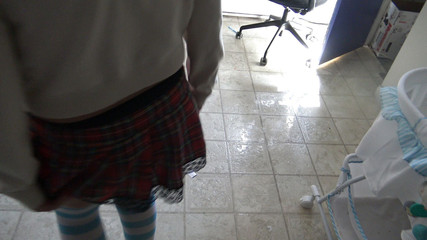 British Muslim College Girl Touches Dick for the First Time