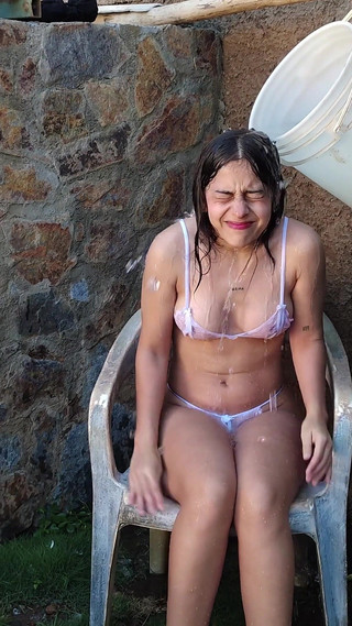 Jasmine Wears See Through Clothes and Gets Wet