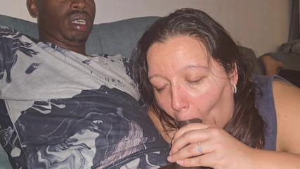 Sucking Stroking BBC Cumming in Mouth Moaning and Groaning