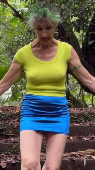 Walking Down the Steps in the Hawaiian Jungle