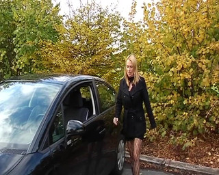 French Slut Deepthroating Before Getting Strapon Fucked