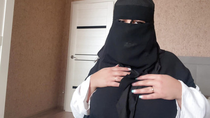 Syrian Girl in Hijab in Pink Panties Shows Her Holes