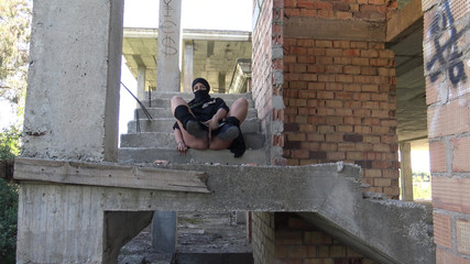 Horny Muslim Woman Masturbating Outdoor