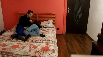 Making Love Late in the Night with Cute Petite Brunette