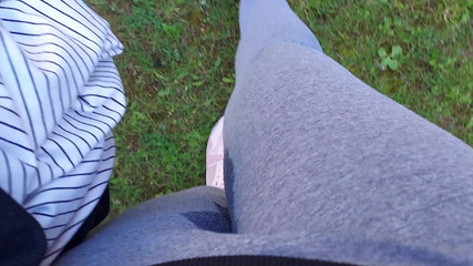 Nicoletta Gets Her Yoga Pants Completely Wet in a Public Park - Extreme Pee Exposed