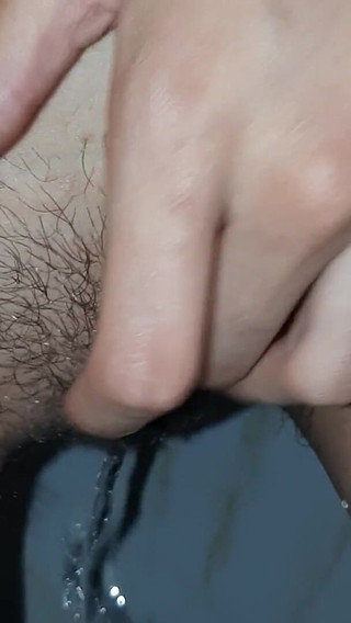 I Pee, Masturbate and Cum at the Same Time in a Public Toilet