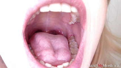 Mouth fetish clip with Angel Wicky fullhd - Inside my mouth