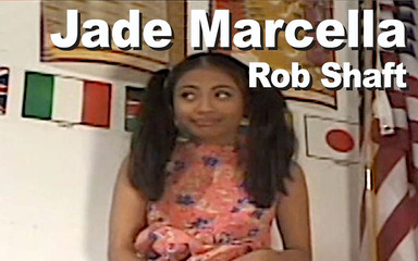 Jade Marcella & Roy L. Shaft college girl pees & spanked