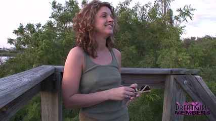 Gorgeous Babe Strips Buck Naked in a Public Park