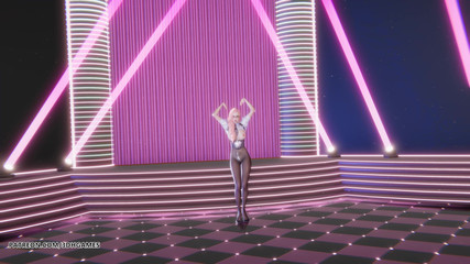 [mmd] Twice - Scientis Seraphine Sexy Striptease League of Legends Hentai Uncensored 4K 60fps