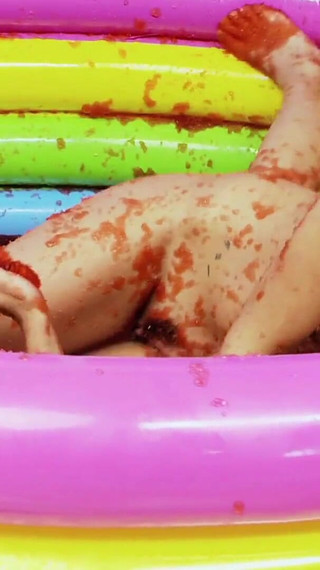 Sexy and hot play with their bodies in the pool