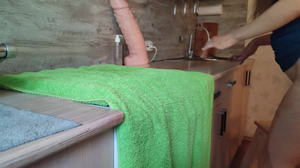 roasted a Fat-assed Girlfriend in the Kitchen