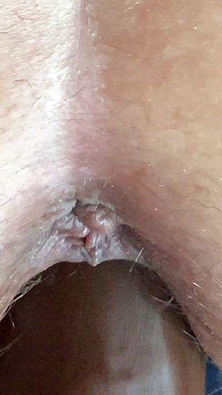 Black dildo for hairy chubby mom. Up close and personal