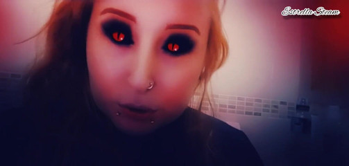 Demon Plays with Her Tits and Smokes a Cigarette