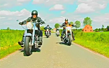 Boss of Bikers Gang Invites Exotic Dancer with Slant Eyes and Big Melons Togive Couple of Them a Lead