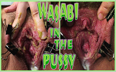 Pussy Masturbation with Wasabi Paste - Naughty Masochist