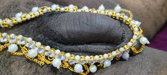 Stepmom Handjob to His Stepson Small Dick with Jewellery