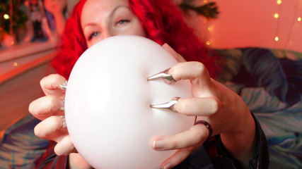 ASMR air balloons feetish video