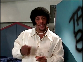 Busty brunette rides big black cock reverse cowgirl style