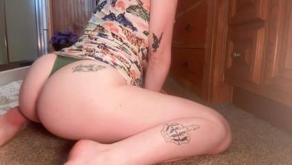 Horny Slut Creams and Cums Hard on Her Dildo