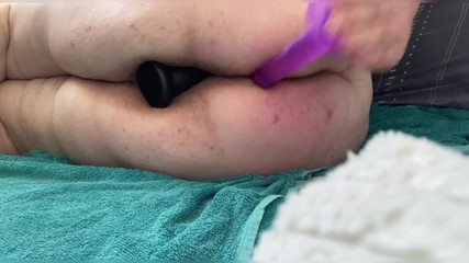 Bbwbootyful solo sex toy double penetration, stimulating my clit