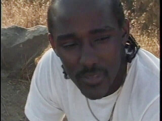 Ebony MILF with small tits gets double penetrated in the toilet