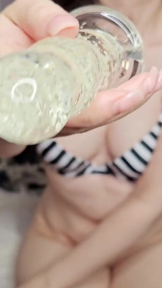 Glass Dildo and Buttplug JOI