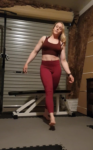 Striptease in My Home Gym, Starting in My Skin Tight Gym Clothes, Teasing You with My Sexy Body