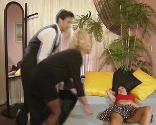 Two Naughty German Chicks Getting a Loaded Bone Inside Their Moist Holes