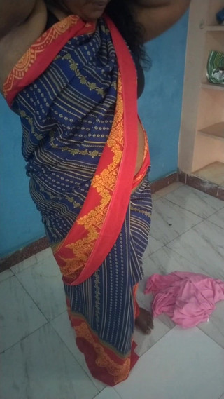 Dress Washing Saree Wearing Hot Talking Tamil Stepaunty