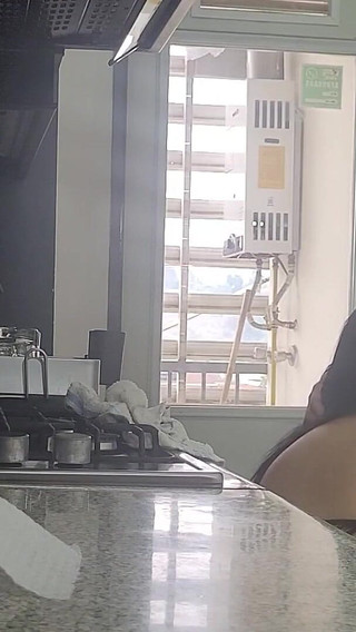 Busty and Big-ass Stepmother, Only Fans in Slow Motion, the Kitchen Again