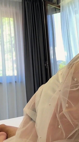 Wedding Night at the Hotel and a White Wedding Dress with a Pregnant Bride