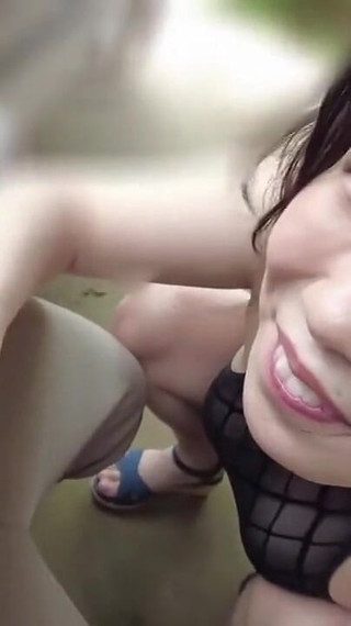 Wet Curves Under the Open Sky as She Enjoys Every Spank From Behind. - D