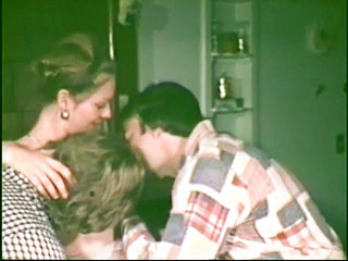 Hairy milf loves pleasuring two big dicks