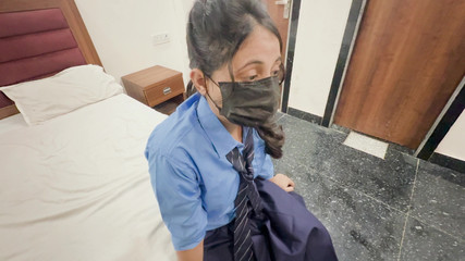 Desi Teen Flat with College Girl for First Time Sex