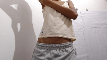 Showing off My Beautiful Red Lingerie at Home. Part 2