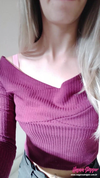 Blonde Masturbating in the Bathroom