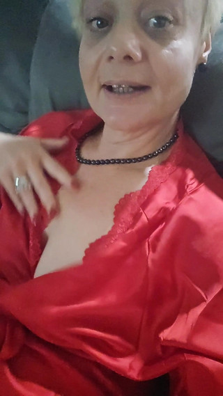 In My Silk Dressing Gown I Caress My Wet Pussy