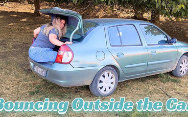 Trunk Tease: Bouncing Outside the Car