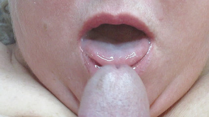 Filled mother-in-law's mouth with cum after a good blowjob